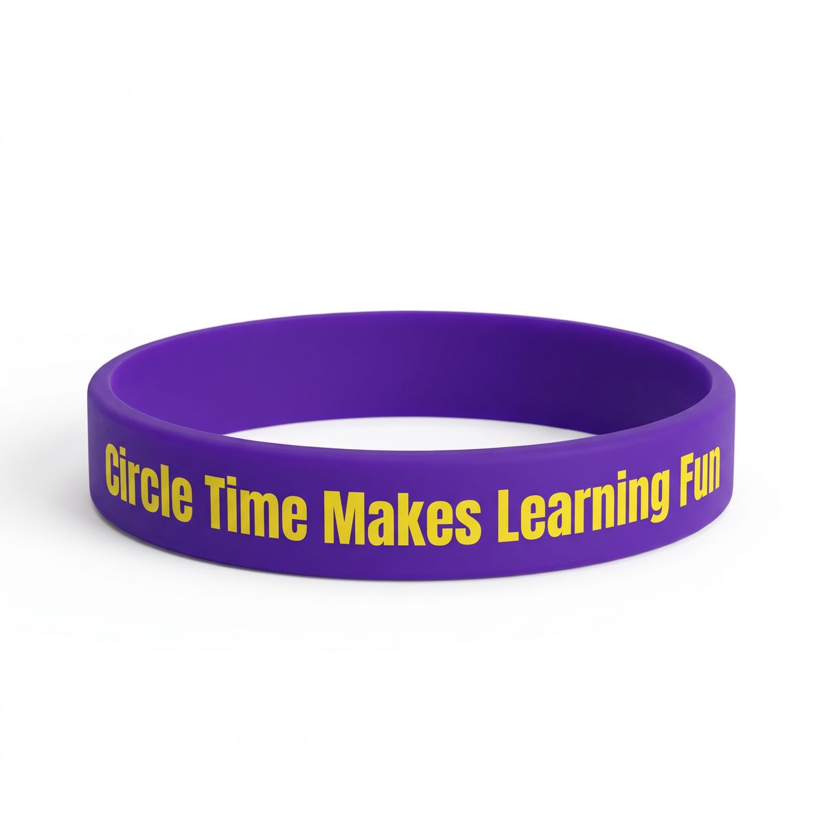 Purple Circle Time Makes Learning Fun wristband