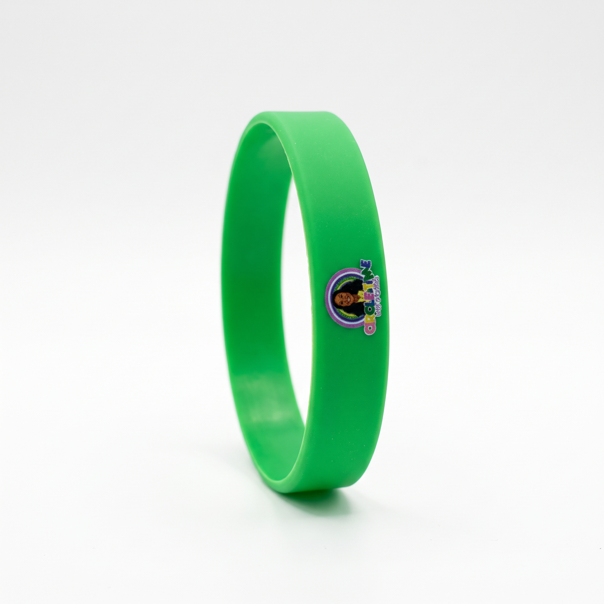Green Circle Time wristband with Circle Time logo