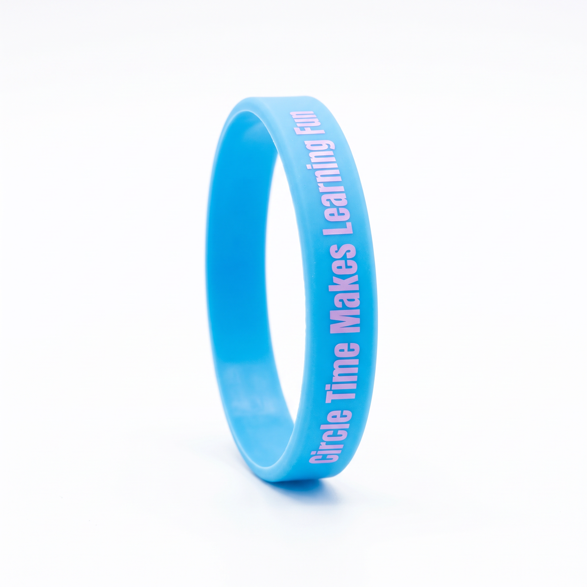 Blue Circle Time Makes Learning Fun wristband